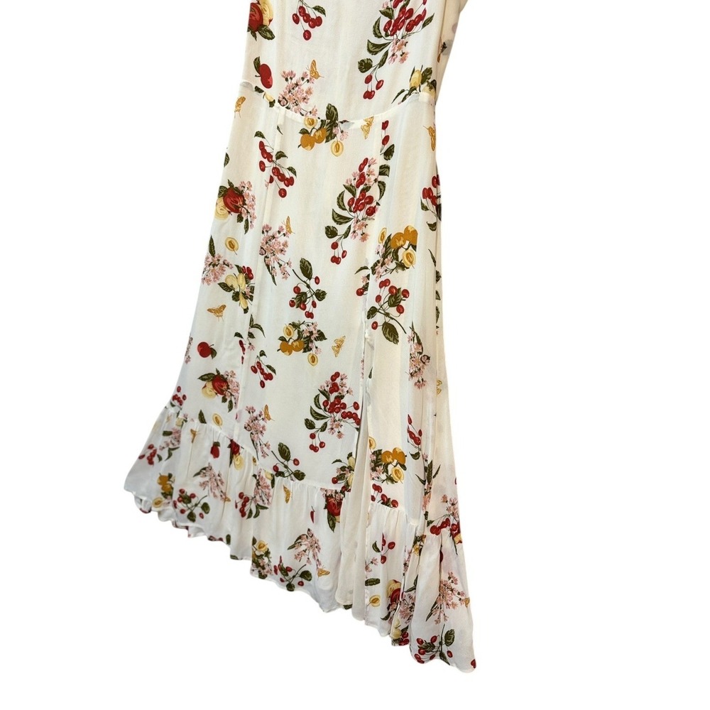 Reformation Bondi Midi Sundress 6 Floral Fruity Georgette Romantic Wedding Guest - Picture 4 of 11